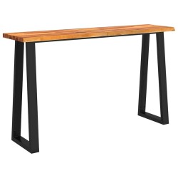 Table console à live edge 140x40x80 cm bois d'acacia solide 