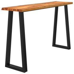 Table console à live edge 140x40x80 cm bois d'acacia solide 