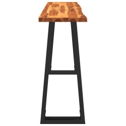 Table console à live edge 140x40x80 cm bois d'acacia solide 