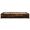 Cadre de lit sans matelas chêne fumé 135x190 cm bois ingénierie 