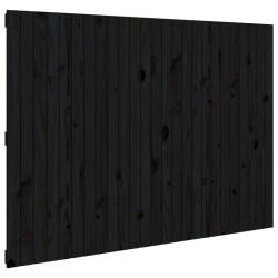 Tête de lit murale Noir 159,5x3x110 cm Bois massif de pin 