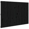 Tête de lit murale Noir 159,5x3x110 cm Bois massif de pin 
