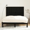 Tête de lit murale Noir 159,5x3x110 cm Bois massif de pin 
