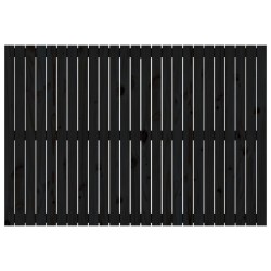 Tête de lit murale Noir 159,5x3x110 cm Bois massif de pin 