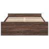 Cadre de lit avec tiroirs sans matelas chêne marron 120x190 cm 