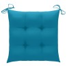 Chaise à bascule avec coussin bleu clair Bois de teck solide 