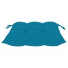 Chaise à bascule avec coussin bleu clair Bois de teck solide 