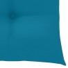 Chaise à bascule avec coussin bleu clair Bois de teck solide 