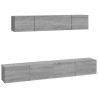 Ensemble de meubles TV 4 pcs Sonoma gris Bois d'ingénierie 