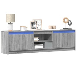 Meuble TV avec LED sonoma gris 180x34x50 cm bois d'ingénierie 