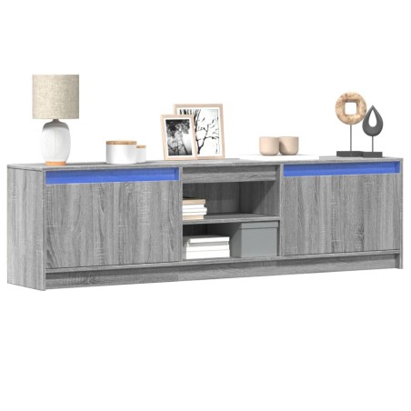 Meuble TV avec LED sonoma gris 180x34x50 cm bois d'ingénierie 