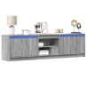 Meuble TV avec LED sonoma gris 180x34x50 cm bois d'ingénierie 