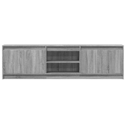Meuble TV avec LED sonoma gris 180x34x50 cm bois d'ingénierie 