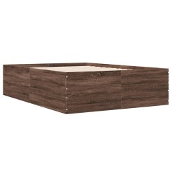 Cadre de lit sans matelas chêne marron 120x190 cm 