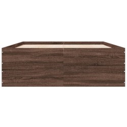 Cadre de lit sans matelas chêne marron 120x190 cm 