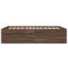 Cadre de lit sans matelas chêne marron 120x190 cm 