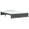 Cadre de lit sans matelas gris bois massif 140x190 cm 