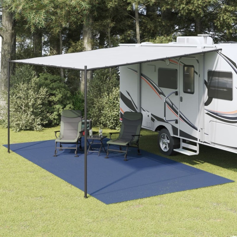 Tapis de tente bleu 6x3 m 