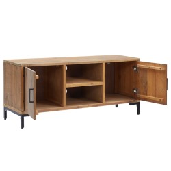Meuble TV Marron 110x35x48 cm Bois de pin massif 