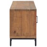 Meuble TV Marron 110x35x48 cm Bois de pin massif 