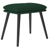 Chaise de relaxation avec tabouret Vert foncé Tissu 