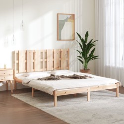 Cadre de lit sans matelas 150x200 cm bois massif 