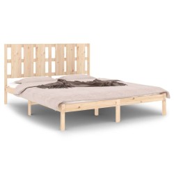 Cadre de lit sans matelas 150x200 cm bois massif 