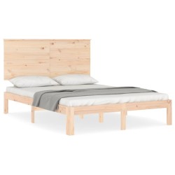 Cadre de lit sans matelas 140x190 cm bois de pin massif 