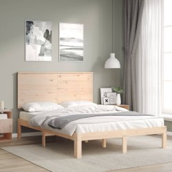 Cadre de lit sans matelas 140x190 cm bois de pin massif 