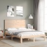 Cadre de lit sans matelas 140x190 cm bois de pin massif 