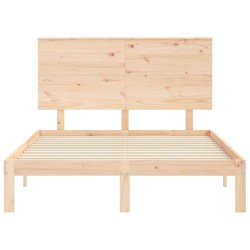 Cadre de lit sans matelas 140x190 cm bois de pin massif 