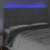 Tête de lit à LED Gris clair 160x5x118/128 cm Velours 