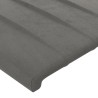 Tête de lit à LED Gris clair 160x5x118/128 cm Velours 