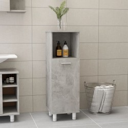 Armoire de salle de bain Gris béton 30x30x95 cm Bois ingénierie 