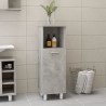 Armoire de salle de bain Gris béton 30x30x95 cm Bois ingénierie 