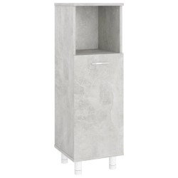 Armoire de salle de bain Gris béton 30x30x95 cm Bois ingénierie 