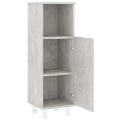 Armoire de salle de bain Gris béton 30x30x95 cm Bois ingénierie 