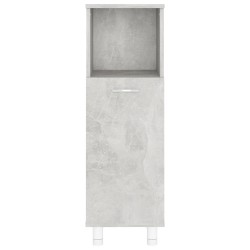 Armoire de salle de bain Gris béton 30x30x95 cm Bois ingénierie 