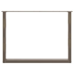 Pieds de table à manger en U 3 pièces Acier naturel 100 x (72-73) cm Acier 