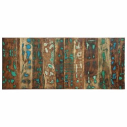 Tête de lit multicolore 120 cm bois massif récupération 