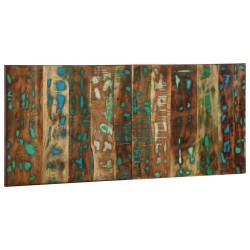 Tête de lit multicolore 120 cm bois massif récupération 