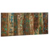 Tête de lit multicolore 120 cm bois massif récupération 