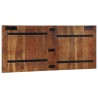 Tête de lit multicolore 120 cm bois massif récupération 