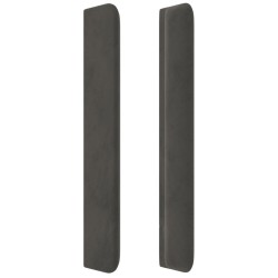 Tête de lit avec oreilles Gris foncé 163x16x118/128 cm Velours 