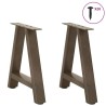 Pieds de table basse en forme de A, 2 pièces, 50 x (42-43) cm, acier 