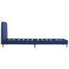 Cadre de lit sans matelas bleu tissu 90x200 cm 