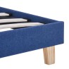 Cadre de lit sans matelas bleu tissu 90x200 cm 
