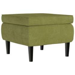 Tabouret avec pieds en bois Vert clair Velours 