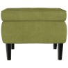 Tabouret avec pieds en bois Vert clair Velours 