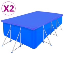 Couvertures de piscine 2 pcs PE Rectangulaire 90 g/m² 540x270cm 